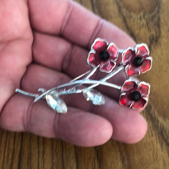 BEAUTIFUL ROSE AND DIAMOND BROOCH - Picture 13 of 16